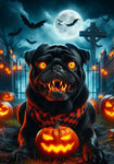 Pug Black - Best of Breed DCR Halloween Outdoor House and Garden Flag