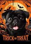 Pug  Black - Best of Breed  Halloween Outdoor House and Garden Flag