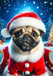 Pug Fawn - Best of Breed DCR Christmas Outdoor House and Garden Flag