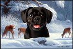 Puggle Black - Best of Breed Winter Wonderland Floor Mat Tufted Loop 18" x 27"