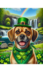 Puggle  Fawn - Best of Breed DCR Saint Patricks Day Day Outdoor House and Garden Flag