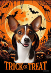 Rat Terrier Brown/White - Best of Breed  Halloween Outdoor House and Garden Flag