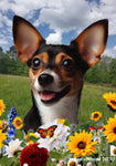 Rat Terrier Tri - Best of Breed  Summer Fields Outdoor House and Garden Flag