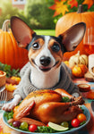 Rat Terrier - Best of Breed DCR Thanksgiving Outdoor House and Garden Flag