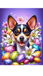 Rat Terrier - Best of Breed DCR Easter Holiday    Outdoor House and Garden Flag