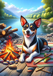 Rat Terrier - Best of Breed DCR Summer Camping   Outdoor House and Garden Flag