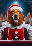 Red Bone Coonhound - Best of Breed DCR Christmas Outdoor House and Garden Flag