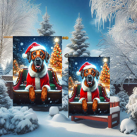 Rhodesian Ridgeback - Best of Breed DCR Christmas Outdoor House and Garden Flag