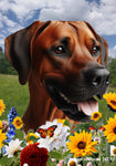 Rhodesian Ridgeback - Best of Breed  Summer Fields Outdoor House and Garden Flag