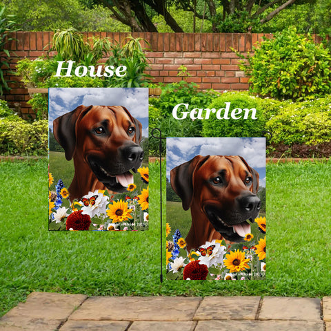 Rhodesian Ridgeback - Best of Breed  Summer Fields Outdoor House and Garden Flag
