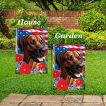 Rhodesian Ridgeback - Best of Breed  Patriotic I All-American Outdoor House and Garden Flag