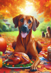 Rhodesian Ridgeback - Best of Breed DCR Thanksgiving Outdoor House and Garden Flag