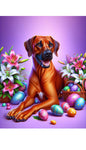 Rhodesian Ridgeback - Best of Breed DCR Easter Holiday    Outdoor House and Garden Flag