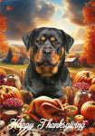 Rottweiler - Best of Breed  Thanksgiving Outdoor House and Garden Flag