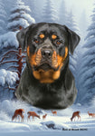 Rottweiler - Best of Breed  Winter Wonderland Outdoor House and Garden Flag