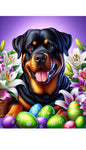 Rottweiler - Best of Breed DCR Easter Holiday    Outdoor House and Garden Flag