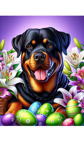 Rottweiler - Best of Breed DCR Easter Holiday    Outdoor House and Garden Flag