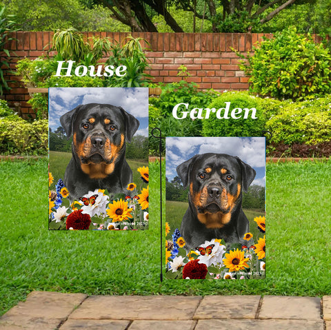 Rottweiler - Best of Breed  Summer Fields Outdoor House and Garden Flag