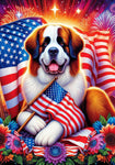 Saint Bernard - Best of Breed DCR July 4 Outdoor Flag