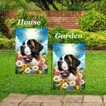 Saint Bernard - Best of Breed  Summer Butterflies Outdoor House and Garden Flag