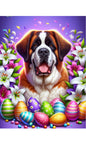 Saint Bernard - Best of Breed DCR Easter Holiday    Outdoor House and Garden Flag