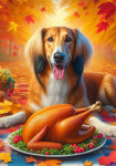 Saluki - Best of Breed DCR Thanksgiving Outdoor House and Garden Flag