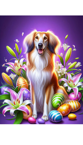 Saluki - Best of Breed DCR Easter Holiday    Outdoor House and Garden Flag