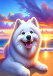 Samoyed - Best of Breed DCR Summer Sunset Outdoor House and Garden Flag