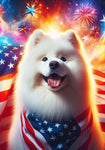 Samoyed - Best of Breed DCR July 4 Outdoor Flag