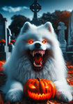 Samoyed - Best of Breed DCR Halloween Outdoor House and Garden Flag