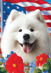 Samoyed - Best of Breed  Patriotic I All-American Outdoor House and Garden Flag