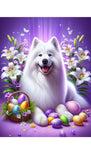 Samoyed - Best of Breed DCR Easter Holiday    Outdoor House and Garden Flag