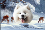 Samoyed - Best of Breed Winter Wonderland Floor Mat Tufted Loop 18" x 27"