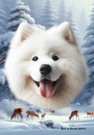 Samoyed - Best of Breed  Winter Wonderland Outdoor House and Garden Flag