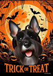 Schnauzer Black Cropped - Best of Breed  Halloween Outdoor House and Garden Flag