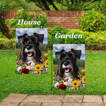 Schnauzer Black Uncropped - Best of Breed  Summer Fields Outdoor House and Garden Flag