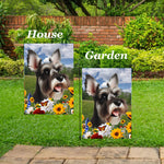 Schnauzer Grey Cropped - Best of Breed  Summer Fields Outdoor House and Garden Flag