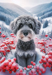 Schnoodle - Best of Breed DCR Winter Berries Outdoor House and Garden Flag