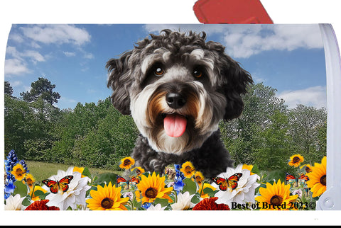 Schnoodle -  Best of Breed Summer Flowers Mailbox Cover Hi-Grade Vinyl 6" x 19"