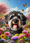 Schnoodle -  Best of Breed  Spring Butterflies Outdoor House and Garden Flag