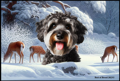 Schnoodle -  Best of Breed Winter Wonderland Floor Mat Tufted Loop 18" x 27"