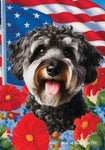 Schnoodle -  Best of Breed  Patriotic I All-American Outdoor House and Garden Flag