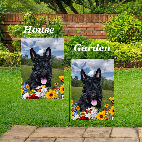 Scottish Terrier - Best of Breed  Summer Fields Outdoor House and Garden Flag