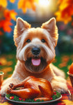 Scotty Wheaten - Best of Breed DCR Thanksgiving Outdoor House and Garden Flag