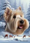 Scottish Terrier Wheaten - Best of Breed  Winter Wonderland Outdoor House and Garden Flag