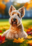 Scotty Wheaten - Best of Breed DCR Falling Leaves Outdoor Flag