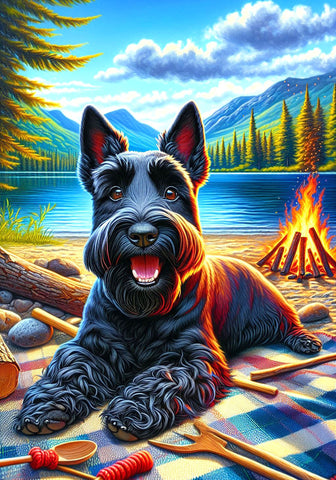 Scotty Black - Best of Breed DCR Summer Camping   Outdoor House and Garden Flag