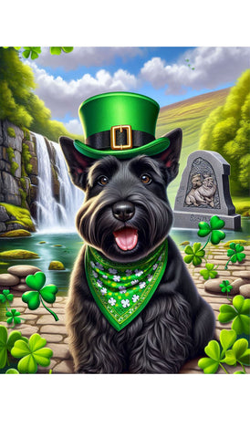 Scotty Black - Best of Breed DCR Saint Patricks Day Day Outdoor House and Garden Flag