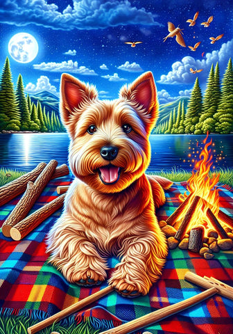 Scotty Wheaten - Best of Breed DCR Summer Camping   Outdoor House and Garden Flag