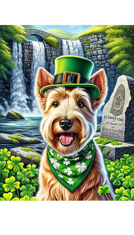 Scotty Wheaten - Best of Breed DCR Saint Patricks Day Day Outdoor House and Garden Flag